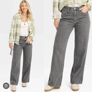 universal thread gray relaxed straight denim jean